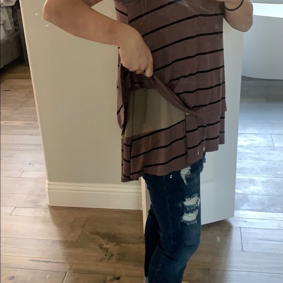 Brown striped tank - Picture 5 of 6